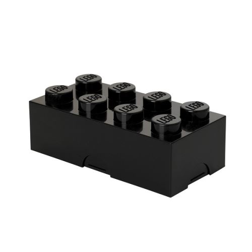 LEGO uzsonnás doboz 100 x 200 x 75 mm - fekete