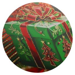 Karácsonyi ajándéktáska, 14,5x15x6 cm (4féle mintából álló válogatás – /ár 1 db-ért) (5)