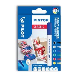 PILOT "Pintor Classic" dekorációs filctoll, 6 db-os készlet, F hegy