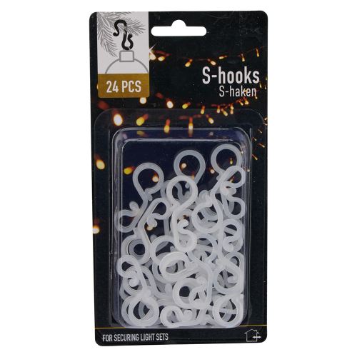 Háčky "S" na vianočný stromček 45 mm, sada 24 ks