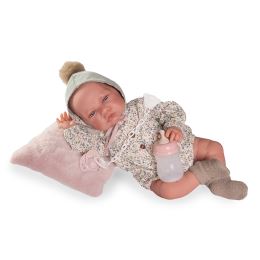 Lúa újszülött baba, kalapos, pomponos, 42 cm-es (2)