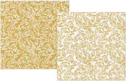 Szalvéták PAW AIRLAID 40x40 cm - Reverse Baroque Etude gold (1)