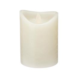 10 cm-es, pislákoló lángú, időzítővel ellátott LED-viaszgyertya (1)