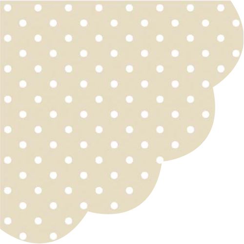 Obrúsky PAW R 32 cm Dots Beige 