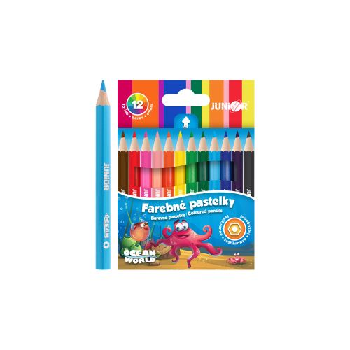 Színesceruza Ocean World hatszögletű 12 db, kicsi