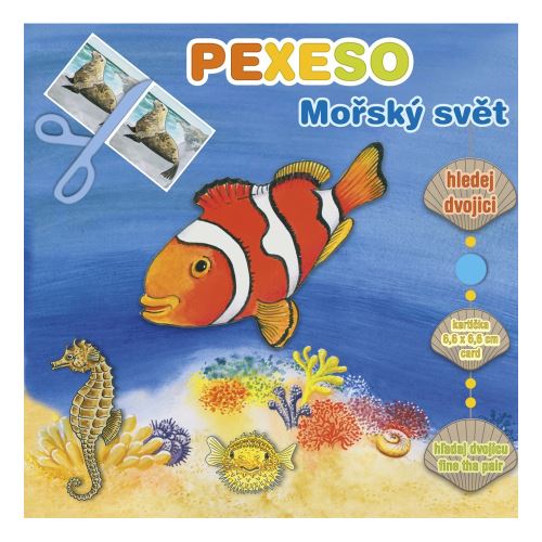 Pexeso játék füzetben, maxi kártyákkal - Tengeri világ
