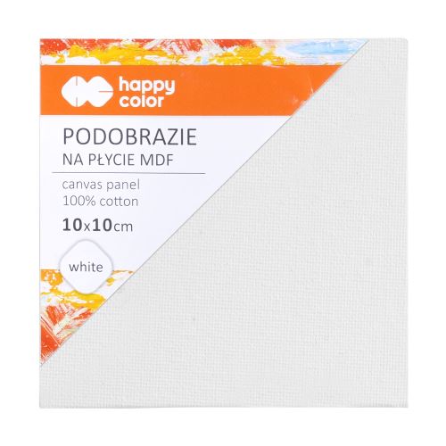 Maliarske plátno Happy Color 10x10 cm MDF 4 mm - biele