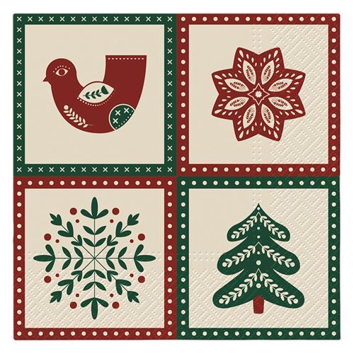 Obrúsky TaT 33x33cm Christmas Folk