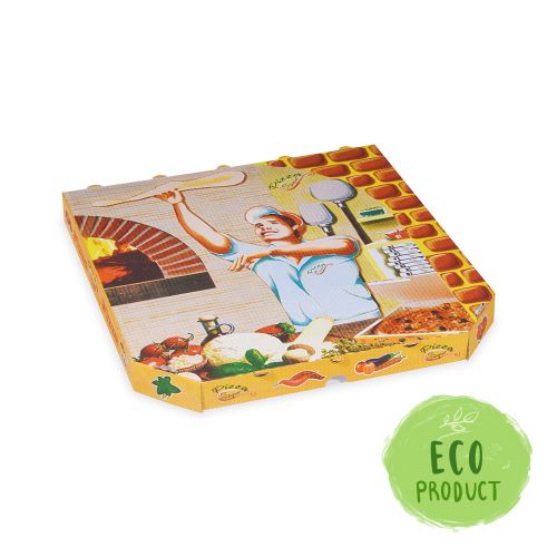 Pizzadoboz hullámkartonból 32 x 32 x 3 cm, 100 db
