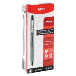 M&G TITAN visszahúzható gélhenger, hegye 0,5 mm, kék tinta (1)