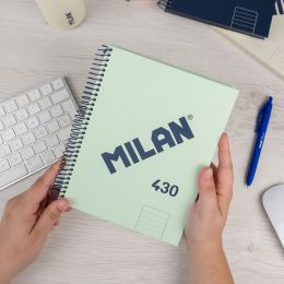 Spirálfüzet A5 MILAN 80 lapos, rózsaszínű (2)