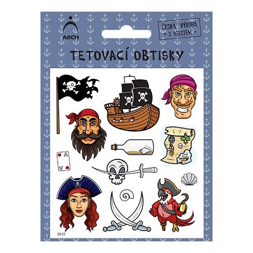 Detské tetovacie obtlačky - piráti 02