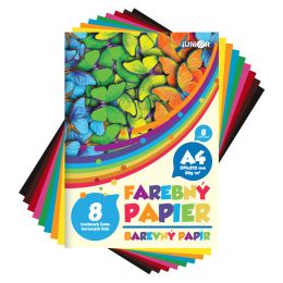 Színes papírmappák A4 80g, 8 lap/8 szín
