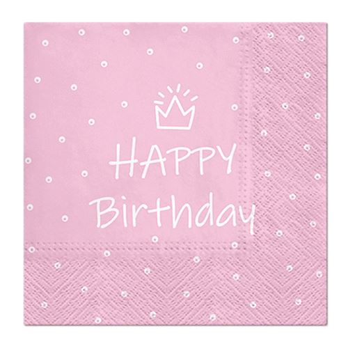 Obrúsky PAW L 33x33cm Special Day (light pink)