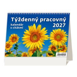 2027-es asztali naptár – Heti munkanaptár idézetekkel