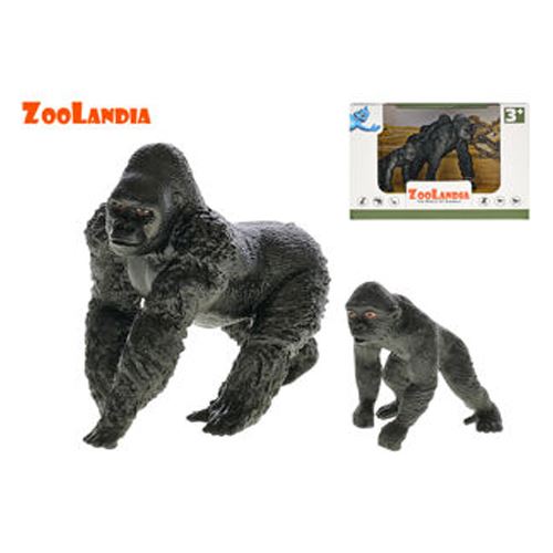 Zoolandia gorilla pár kicsinyekkel, 5,5-10,5 cm dobozban