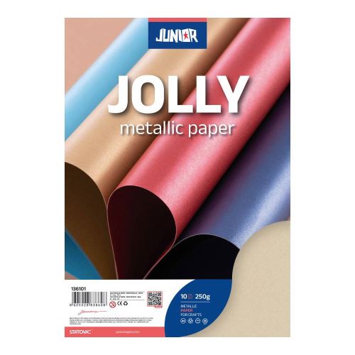 Dekoračný papier A4 Metallic kremovy 250 g (sada 10 ks)