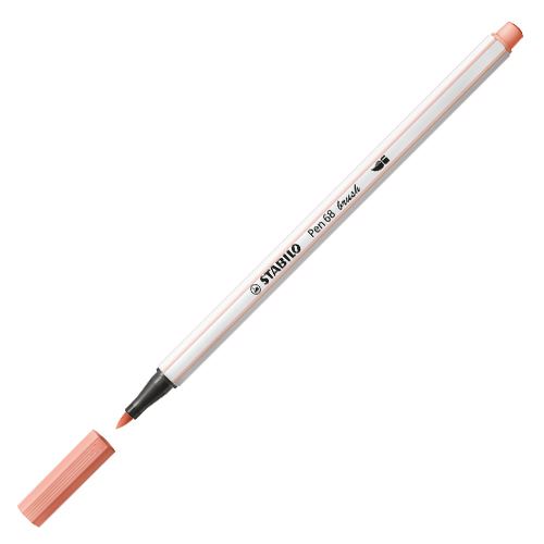 STABILO Pen 68 Brush filctoll ecsetvéggel különböző vonalszélességekhez, sárgabarack