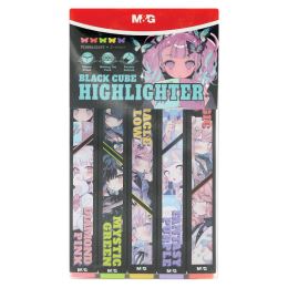 Highlighter Black Cube fluoreszkáló M&G Pink Fantasy (5 színből álló készlet) (1)