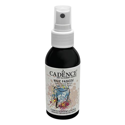 Textil spray festék Cadence, fekete, 100 ml