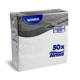 Szalvéta PREMIUM 40 x 40 cm "dekor R" fehér [50 db] (1)