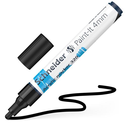 Popisovač Schneider Paint-It 320 Acrylic Marker 4mm - čierny