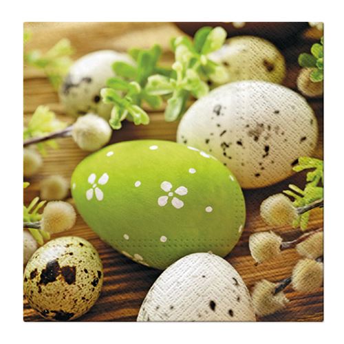 Obrúsky PAW L 33x33cm Eggs Among Catkins