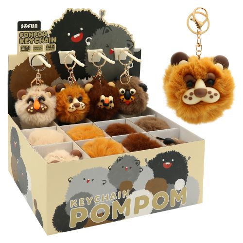 Kulcstartó / medál JUNIOR PomPom Lion (mix /ár 1db) (1)