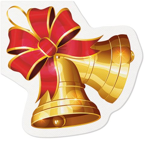 PAW szalvéták 32x32cm Airlaid shape Christmas Bells