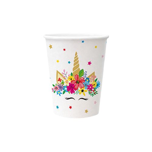 PAW Eco papírpohár 250 ml Unicorn Party / 10 db