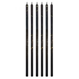Sviečka tortová B&amp;C Milenium black 16,5 cm (6 ks)