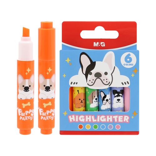 Highlighter M&G Mini Puppy Party! - 6 darabos készlet