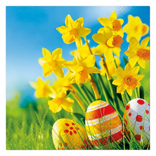 TaT szalvéták 33x33cm Eggs Among Daffodils