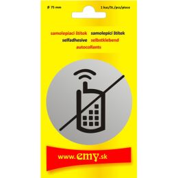 Információs tábla 7,5 cm - Tilos a mobiltelefon használata (1)