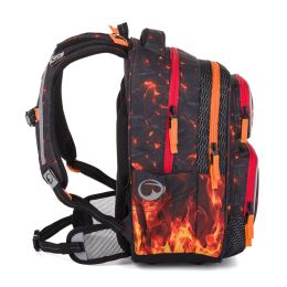 Iskolai hátizsák BagMaster Dopi 26 B + tolltartó + tasak - Tűzoltók