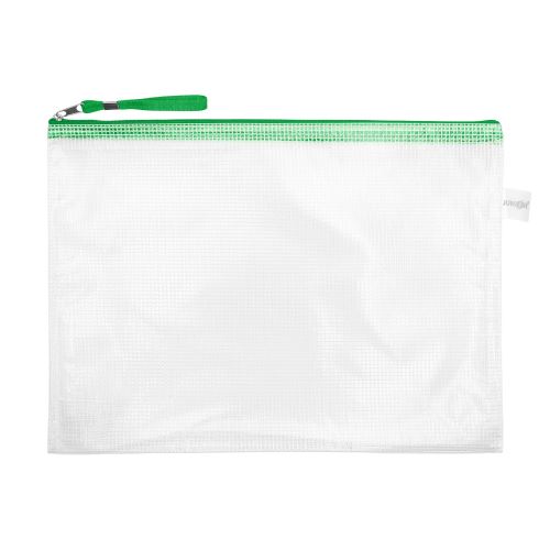 Irattasak hálós zipzáras PVC/A4, zöld