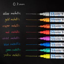 Marker Schneider Paint-It 011 Metallic, 4 darabos készlet, hegye 2mm (2)