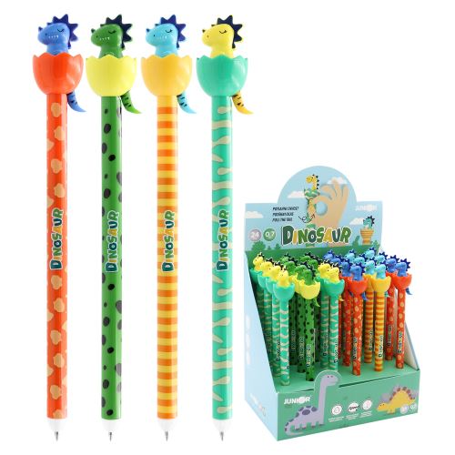 Gél/gumitoll JUNIOR iErase Dinosaur 0,7 mm (mix /ár 1db) kék színű utántöltővel