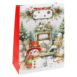 Darčeková taška vianočná 40x30x12 cm (mix 4 dizajnov - /cena za 1 ks) (3)