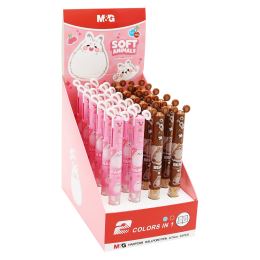 Golyóstoll M&G 0,7 mm Soft Animals 2 színű (kék és piros töltény) (1)