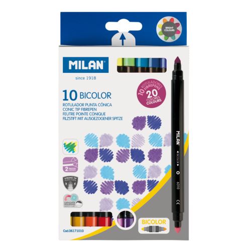 Fixy MILAN obojstranné 0,5 mm - sada 10 ks