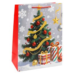 Darčeková taška vianočná 40x30x12 cm (mix 4 dizajnov 7348 /cena za 1 ks) (2)