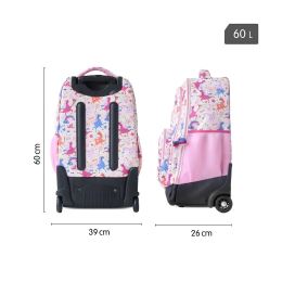 Cestovný kufor na kolieskach 60L (3-dielny set) MILAN séria Flowicorn (2)