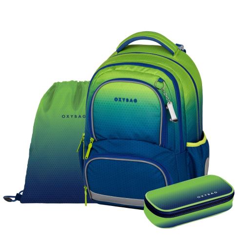 Iskolai hátizsák (3 darabos szett) OXY NEXT Ombre Green