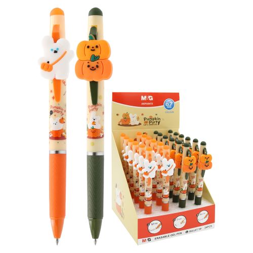 M&G Pumpkin zselés toll, radírozható, 0,5 mm-es tollhegy, kék töltet (2 db)