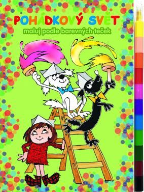 Omaľovanka Rozprávkový svet Z. Smetany - maľuj podľa farebných bodiek + maxi voskovky