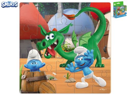 Törpök puzzle 22x22cm Bújócska játék sárkánnyal 20 darab dobozban
