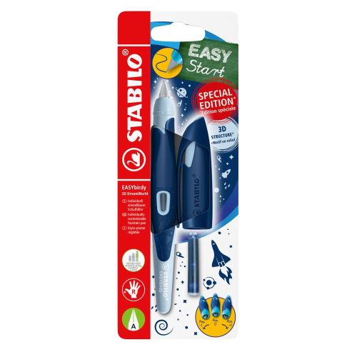 Ergonomické plniace pero pre pravákov s hrotom pre začiatočníkov A - STABILO EASYbirdy 3D