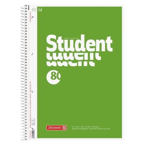 Blok A4 College s bočnou špirálou, čistý, 80 listov, 70g /m2