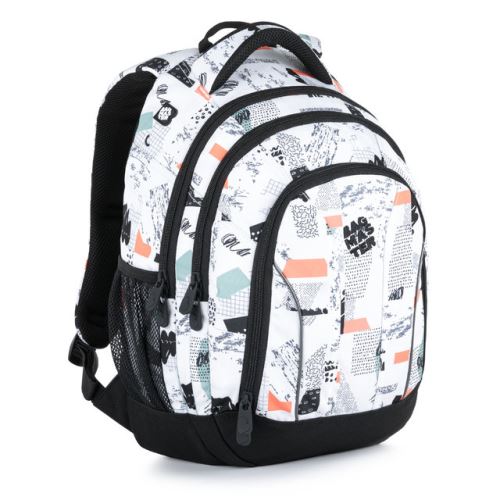 Školský batoh BagMaster Supernova 21 A White /Black /Orange